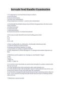 ServSafe Food Handler Practice Exam &vert; Study Guide &vert; Questions and Answers