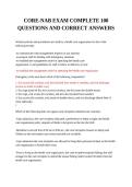 CORE-NAB Exam Complete 100 Questions and Correct Answers Graded A&plus;