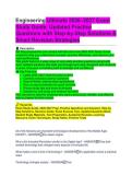 Engineering Ultimate 2026 STUDY GUIDE 2026&sol;2027 ACCURATE QUESTIONS WITH CORRECT DETAILED ANSWERS &vert;&vert; 100&percnt; GUARANTEED PASS NEWEST VERSION