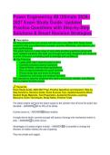 Power Engineering 4B Ultimate 2026 STUDY GUIDE 2026&sol;2027 ACCURATE QUESTIONS WITH CORRECT DETAILED ANSWERS &vert;&vert; 100&percnt; GUARANTEED PASS NEWEST VERSION