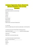 Lineman Apprentice Basic Electricity Review Questions and Correct Answers