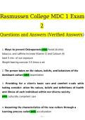 Rasmussen College MDC 1 Exam Questions and Answers Verified A&plus; Study Guide