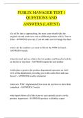 PUBLIX MANAGER TEST 1 &NewLine;QUESTIONS AND &NewLine;ANSWERS &lpar;LATEST&rpar;