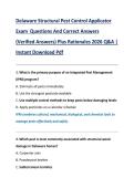 Delaware Structural Pest Control Applicator &NewLine;Exam Questions And Correct Answers &NewLine;&lpar;Verified Answers&rpar; Plus Rationales 2026 Q&A &vert; &NewLine;Instant Download Pdf