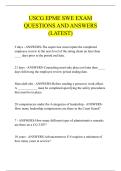 USCG EPME SWE EXAM &NewLine;QUESTIONS AND ANSWERS &NewLine;&lpar;LATEST&rpar; 