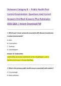 Delaware Category 8 &mdash; Public Health Pest &NewLine;Control Examination Questions And Correct &NewLine;Answers &lpar;Verified Answers&rpar; Plus Rationales &NewLine;2026 Q&A &vert; Instant Download Pdf