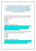 NEW YORK CRANE OPERATOR LICENSING EXAM PREP AND STUDY GUIDE LATEST 2026&sol;2027 APPROVED &NewLine;QUESTIONS WITH WELL ELABORATED ANSWERS PLUS &NewLine;DETAILED RATIONALES &lpar;100&percnt; CORRECT VERIFIED &NewLine;SOLUTIONS&rpar; A NEW UPDATED VERSION 2026 EDITION &NewLine;&vert;GUARANTEED SUCCESS A&plus; &NewLine;