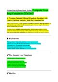 PRIVATE PILOT 1 EXAM READY STUDY GUIDE 2026&sol;2027 VERIFIED QUESTIONS WITH DETAILED ANSWERS &vert;&vert; COMPLETE AVIATION TRAINING REVIEW