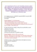 ACCT 526 EXAM&sol; ACTUAL ACCT 526 FINAL EXAM LATEST &NewLine;2026 COMPLETE ACCURATE EXAM APPROVED QUESTIONS &NewLine;AND CORRECT DETAILED SOLUTIONS WITH RATIONALES &lpar;100&percnt; CORRECT VERIFIED ANSWERS&rpar; LATEST UPDATED &NewLine;VERSION 2026EDITION &vert;GUARANTEEED PASS A&plus; &vert;FULL &NewLine;REVISED AC
