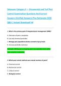 Delaware Category 3 &mdash; Ornamental and Turf Pest &NewLine;Control Examination Questions And Correct &NewLine;Answers &lpar;Verified Answers&rpar; Plus Rationales 2026 &NewLine;Q&A &vert; Instant Download Pdf