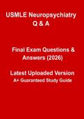 USMLE Neuropsychiatry &vert; High-Yield Complete Study Guide & Revision Notes PDF