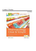 Test Bank - Pharmacology Clear and Simple&colon; A Guide to Drug Classifications and Dosage Calculations&comma; 4th Edition &lpar;Watkins&comma; 2022&rpar;&comma; Chapter 1-21 for Nursing Educators and Medical Assisting &vert; All Chapters isbn&colon;9781719644747