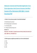 Delaware Commercial Pesticide Applicator Core &NewLine;Exam Questions And Correct Answers &lpar;Verified &NewLine;Answers&rpar; Plus Rationales 2026 Q&A &vert; Instant &NewLine;Download Pdf