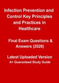 Infection Prevention and Control&colon; Key Principles & Practices in Healthcare &vert; Complete Study Guide PDF