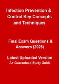 Infection Prevention & Control&colon; Key Concepts and Practical Techniques for Healthcare Settings &lpar;Study Notes PDF&rpar;