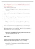 Texas Life & Health Insurance Exam 2025&sol;2026 &vert; Q&A with Detailed Rationales &vert; Graded A&plus;