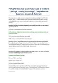 PSYC 140 Module 1 Exam Study Guide & Test Bank &vert; Portage Learning Psychology &vert; Comprehensive Questions&comma; Answers & Rationales