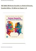 Test Bank for Human Sexuality in a World of Diversity&comma; Canadian Edition&comma; 7th Edition &lpar;Chapters 1&ndash;18&rpar; &ndash; ISBN 978-0205523122 &vert; Comprehensive Exam Questions&comma; Answers & Study Guide for Psychology&comma; Sociology & Health Sciences
