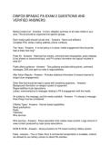 DINFOS BPASAC PA EXAM 2 QUESTIONS AND VERIFIED ANSWERS