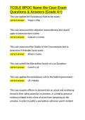 TCOLE BPOC Name the Case Exam Questions & Answers &lpar;Grade A&plus;&rpar;&period;docx&NewLine;&NewLine;