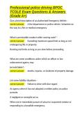 Professional police driving BPOC TCOLE Exam Questions & Answers &lpar;Grade A&plus;&rpar;&period;docx&NewLine;&NewLine;