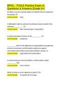 BPOC - TCOLE Practice Exam -1 Questions & Answers &lpar;Grade A&plus;&rpar;&period;docx&NewLine;&NewLine;