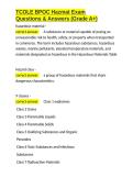 TCOLE BPOC Hazmat Exam Questions & Answers &lpar;Grade A&plus;&rpar;&period;docx&NewLine;&NewLine;