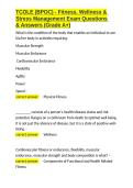 TCOLE &lpar;BPOC&rpar; - Fitness&comma; Wellness & Stress Management Exam Questions & Answers &lpar;Grade A&plus;&rpar;&period;docx&NewLine;&NewLine;