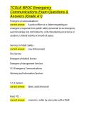 TCOLE BPOC Emergency Communications Exam Questions & Answers &lpar;Grade A&plus;&rpar;&period;docx&NewLine;&NewLine;