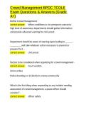 Crowd Management BPOC TCOLE Exam Questions & Answers &lpar;Grade A&plus;&rpar;&period;docx&NewLine;&NewLine;