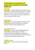 TCOLE BPOC Arrest Search and Seizure Exam Questions & Answers &lpar;Grade A&plus;&rpar;&period;docx&NewLine;&NewLine;