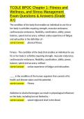 TCOLE BPOC Chapter 1 Fitness and Wellness&comma; and Stress Management Exam Questions & Answers &lpar;Grade A&plus;&rpar;&period;docx&NewLine;&NewLine;