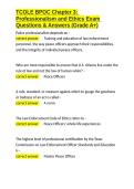 TCOLE BPOC Chapter 3 Professionalism and Ethics Exam Questions & Answers &lpar;Grade A&plus;&rpar;&period;docx&NewLine;&NewLine;