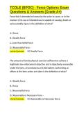 TCOLE &lpar;BPOC&rpar; - Force Options Exam Questions & Answers &lpar;Grade A&plus;&rpar;&period;docx&NewLine;&NewLine;