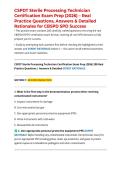 CSPDT Sterile Processing Technician Certification Exam Prep &lpar;2026&rpar; &ndash; Real Practice Questions&comma; Answers & Detailed Rationales for CBSPD SPD Success