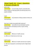 Global Health 101 - Exam 1 Questions & Answers &lpar;Grade A&plus;&rpar;&period;docx&NewLine;&NewLine;
