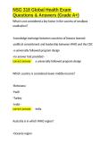 NSG 318 Global Health Exam Questions & Answers &lpar;Grade A&plus;&rpar;&period;docx&NewLine;&NewLine;