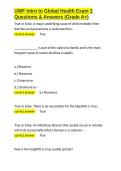 UWF Intro to Global Health Exam 3 Questions & Answers &lpar;Grade A&plus;&rpar;&period;docx&NewLine;&NewLine;