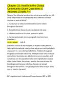 Chapter 15 Health in the Global Community Exam Questions & Answers &lpar;Grade A&plus;&rpar;&period;docx&NewLine;&NewLine;