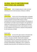 GLOBAL HEALTH MIDTERM EXAM QUESTIONS AND ANSWERS&period;docx&NewLine;&NewLine;