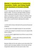 Module 1 Introduction to Community&comma; Population&comma; Public&comma; and Global Health Exam Questions & Answers &lpar;Grade A&plus;&rpar;&period;docx&NewLine;&NewLine;
