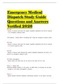 Emergency Medical Dispatch Study Guide Questions and Answers Verified 2026