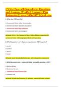 CVSA Class A&sol;B Knowledge &vert;Questions &NewLine;and Answers &lbrack;Verified Answers&rsqb; Plus &NewLine;Rationales &vert; Latest 2026&sol;2027 &vert; Qs & Ans 