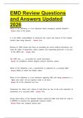 EMD Review Questions and Answers Updated 2026