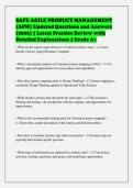 SAFE AGILE PRODUCT MANAGEMENT&NewLine;&lpar;APM&rpar; Updated Questions and Answers&NewLine;&lpar;2026&rpar; &vert; Latest Practice Review with&NewLine;Detailed Explanations &vert; Grade A&plus;