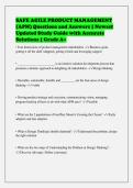 SAFE AGILE PRODUCT MANAGEMENT&NewLine;&lpar;APM&rpar; Questions and Answers &vert; Newest&NewLine;Updated Study Guide with Accurate&NewLine;Solutions &vert; Grade A&plus;