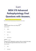 MSN 570 Advanced &NewLine;Pathophysiology Final &NewLine;Questions with Answers&period; 