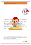 NURS 6675 FINAL EXAM 1 COLLECTION 2026 ACCURATE SPRING- SUMMER COMPLETE 5 VERSIONS QUESTIONS AND CORRECT DETAILED ANSWERS &lpar;VERIFIED ANSWERS&rpar; &vert;ALREADY GRADED A&plus; BEST DOCUMENT FOR FINAL EXAM PREP
