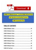 CHEM 210 Biochemistry Module 1 to 8 Exams' & Final Exam &lpar;2026 &sol; 2027&rpar; Portage Learning Questions and Verified Answers&comma; 100&percnt; Guarantee Pas&NewLine;