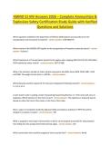 AMMO 51 MV Answers 2026 &ndash; Complete Ammunition & Explosives Safety Certification Study Guide with Verified Questions and Solutions
